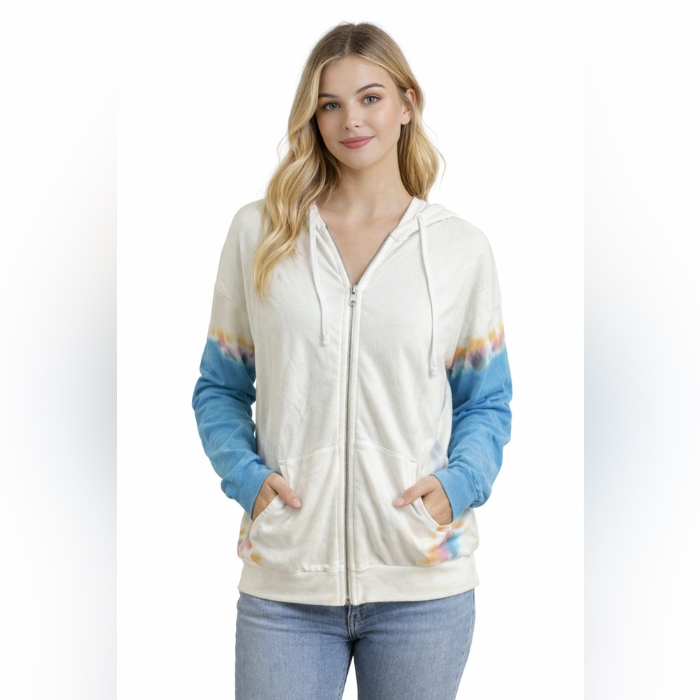New! Michael‎ Lauren Tie Dye Zip-Up Hoodie